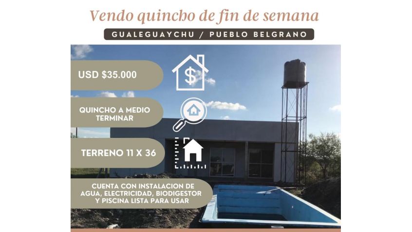 Imagen 1 Casa a terminar con piscina en Gualeguaychú