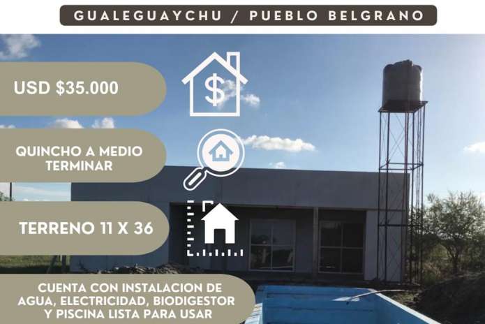 Casa a terminar con piscina en Gualeguaychú